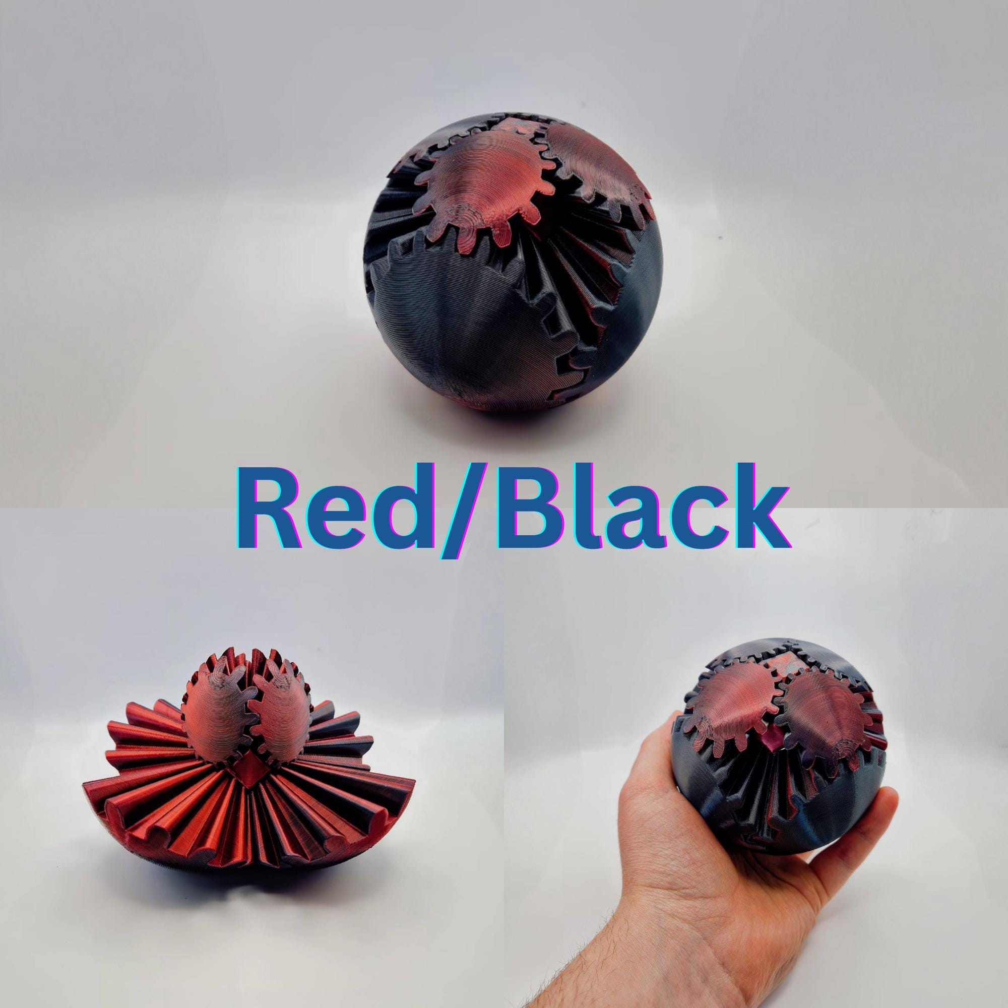3D Printed Gear ball Fidget Toy – Stress Relief for Adults & Kids