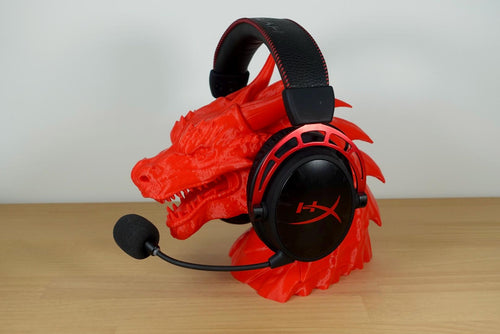 Dragon Head Headphone Stand - 3D Printed in Various Colors for Gaming and Fantasy Enthusiasts