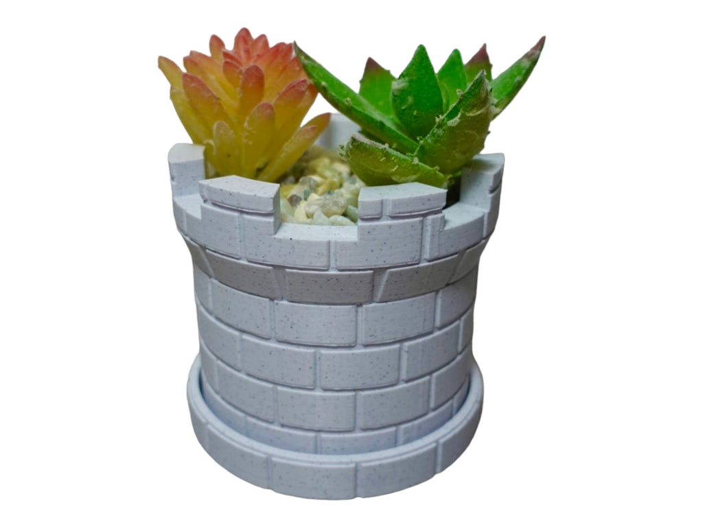 Castle Plant Pot – 3D Printed Decorative Planter