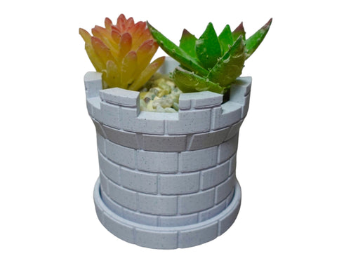 3D Printed Castle Plant Pot