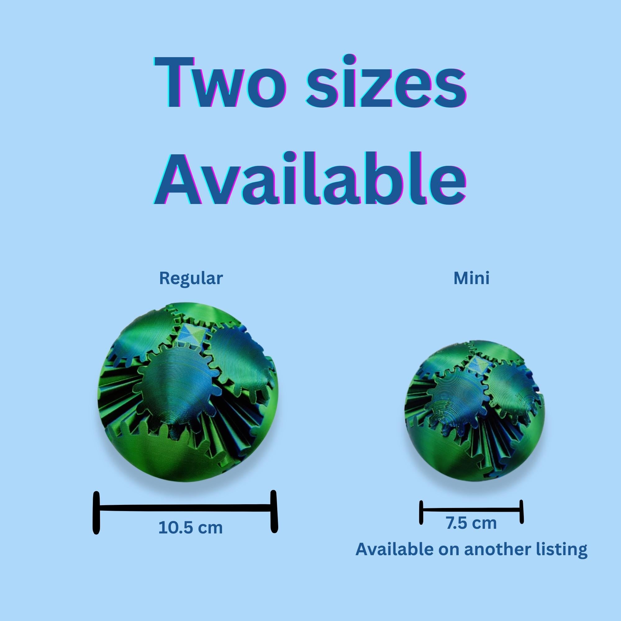 3D Printed Gear ball Fidget Toy – Stress Relief for Adults & Kids