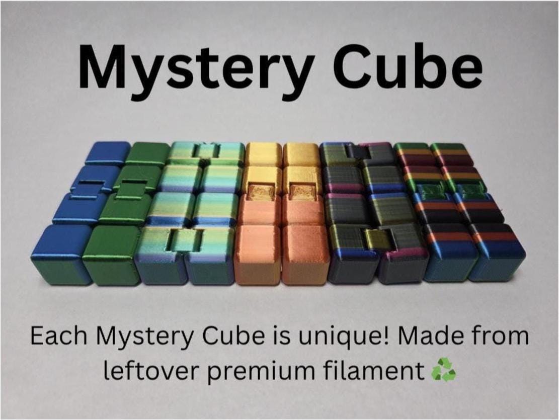 Infinity Fidget Cube - Stress Relief 3D Printed Sensory Toy for Kids and Adults