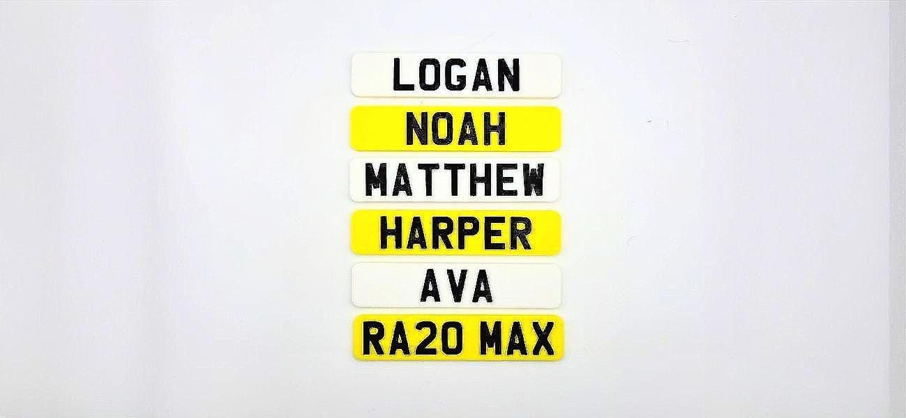 Personalised Mini License Plate: 3D Font Novelty Gift - UK Style