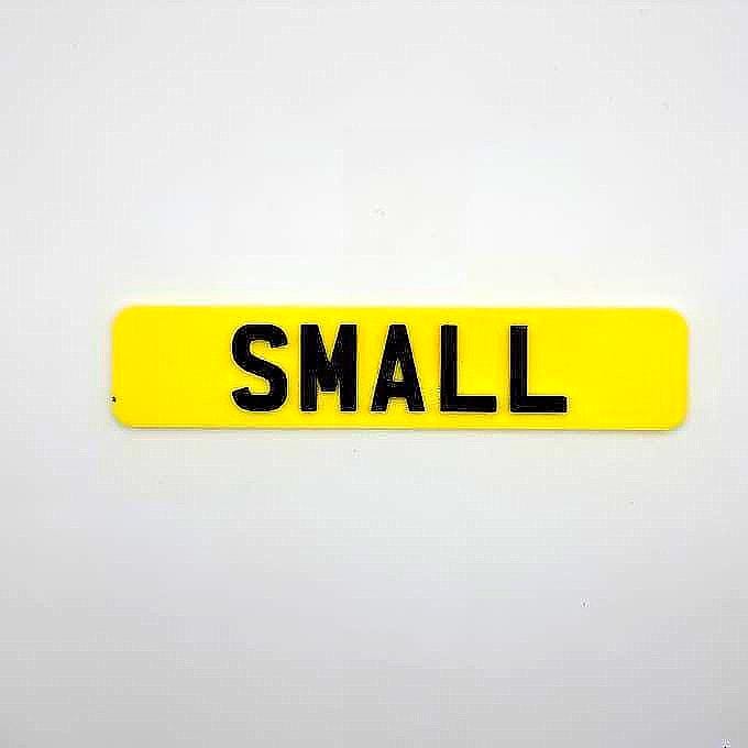 Personalised Mini License Plate: 3D Font Novelty Gift - UK Style