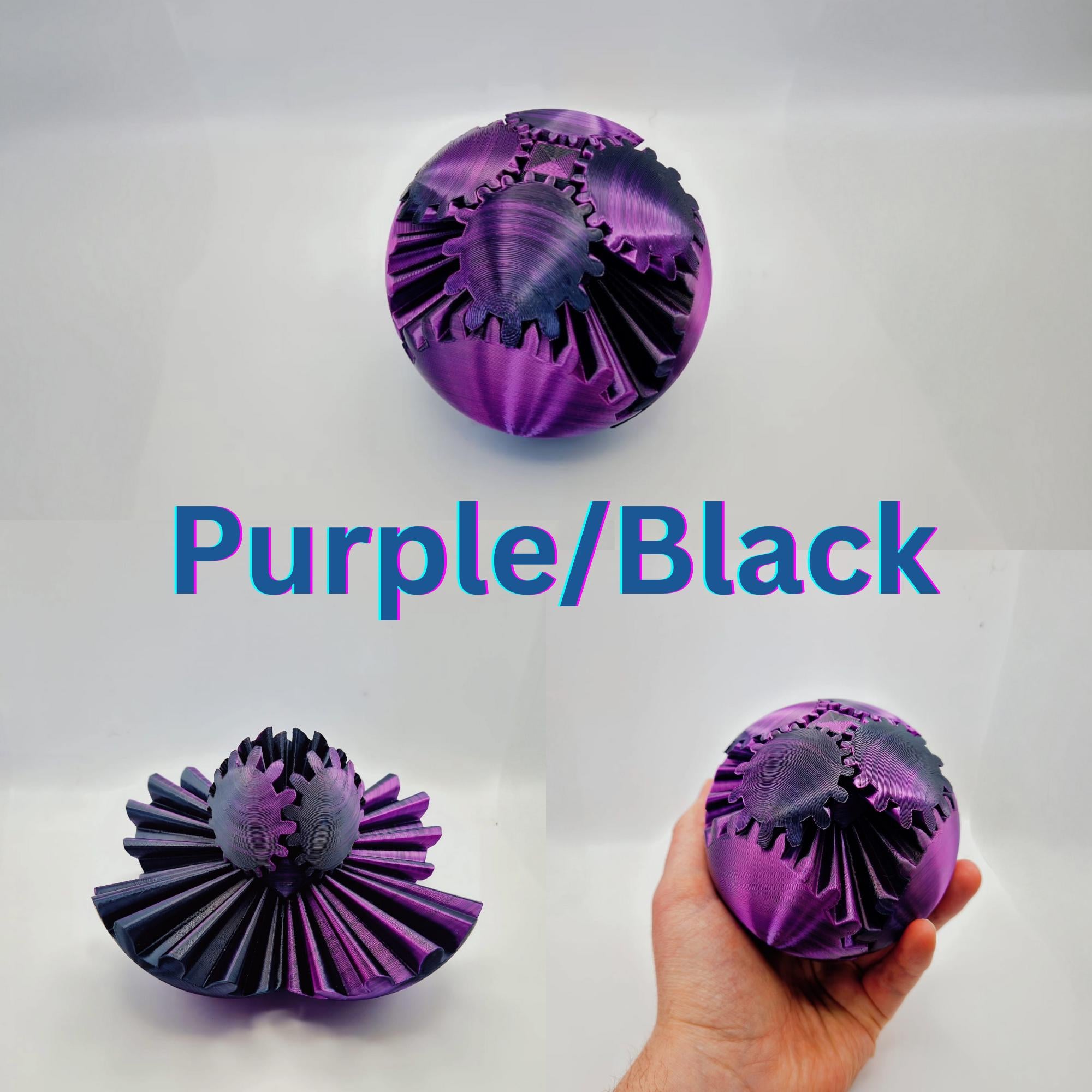 3D Printed Gear ball Fidget Toy – Stress Relief for Adults & Kids