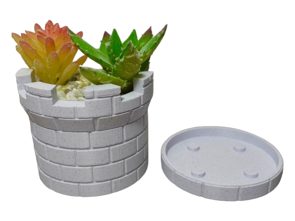 Castle Plant Pot – 3D Printed Decorative Planter