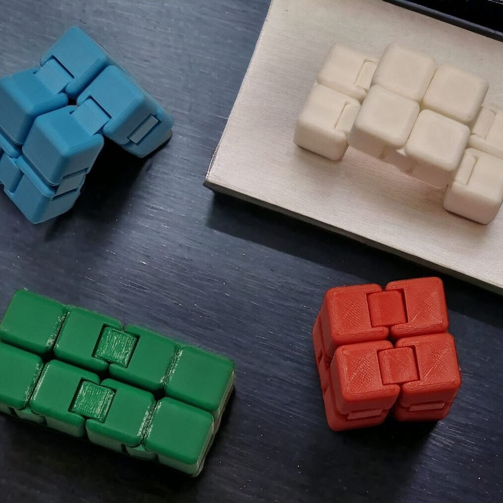 Infinity Fidget Cube – 3D Printed Stress Relief Sensory Toy