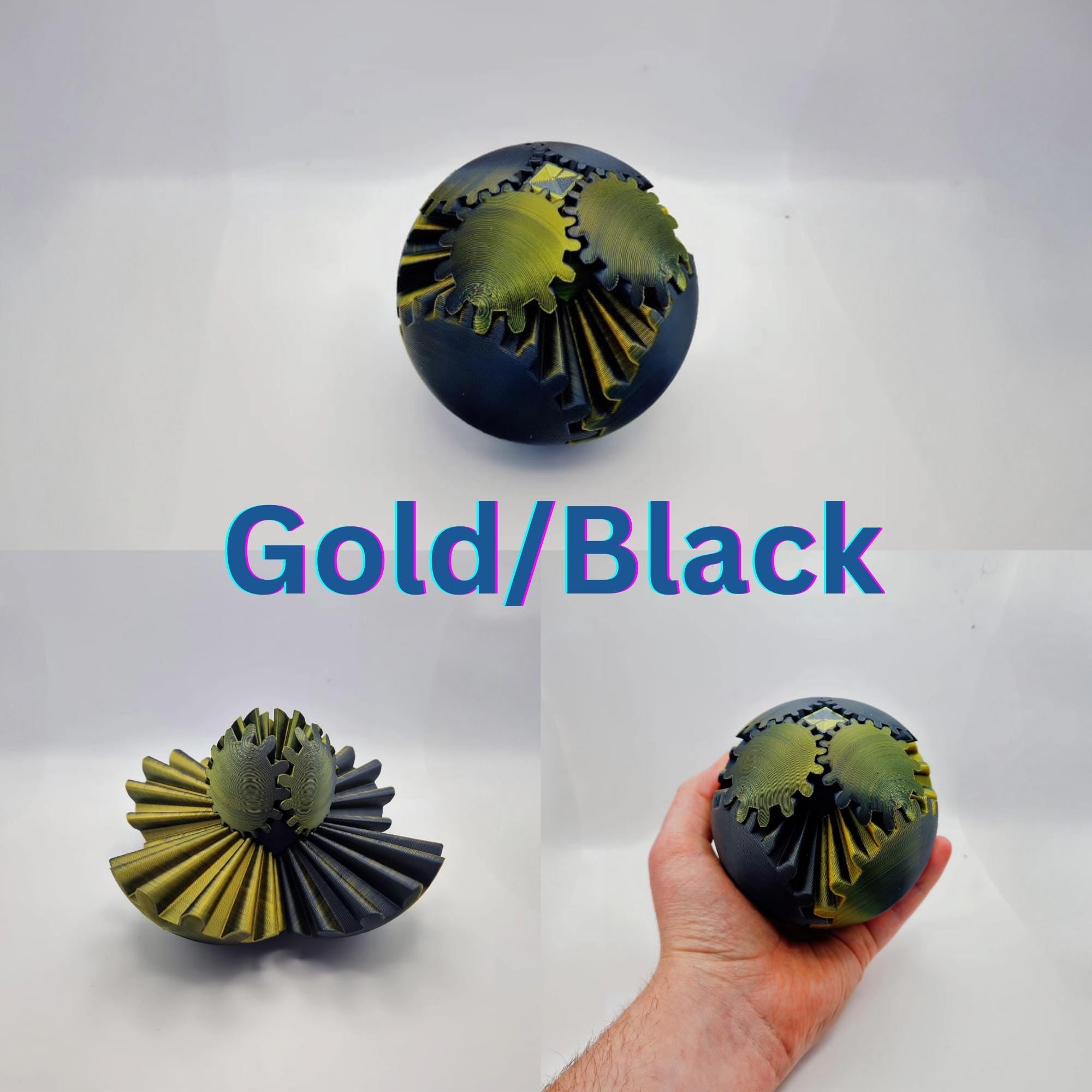 3D Printed Gear ball Fidget Toy – Stress Relief for Adults & Kids