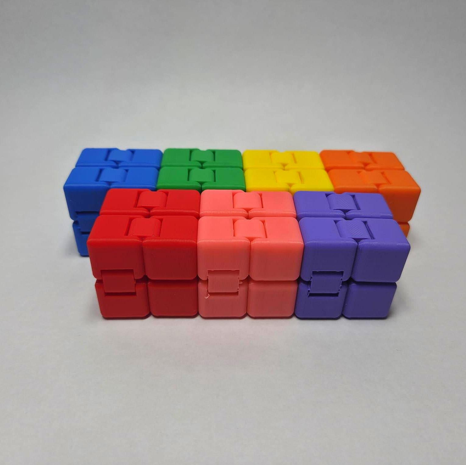 Infinity Fidget Cube - Stress Relief 3D Printed Sensory Toy for Kids and Adults