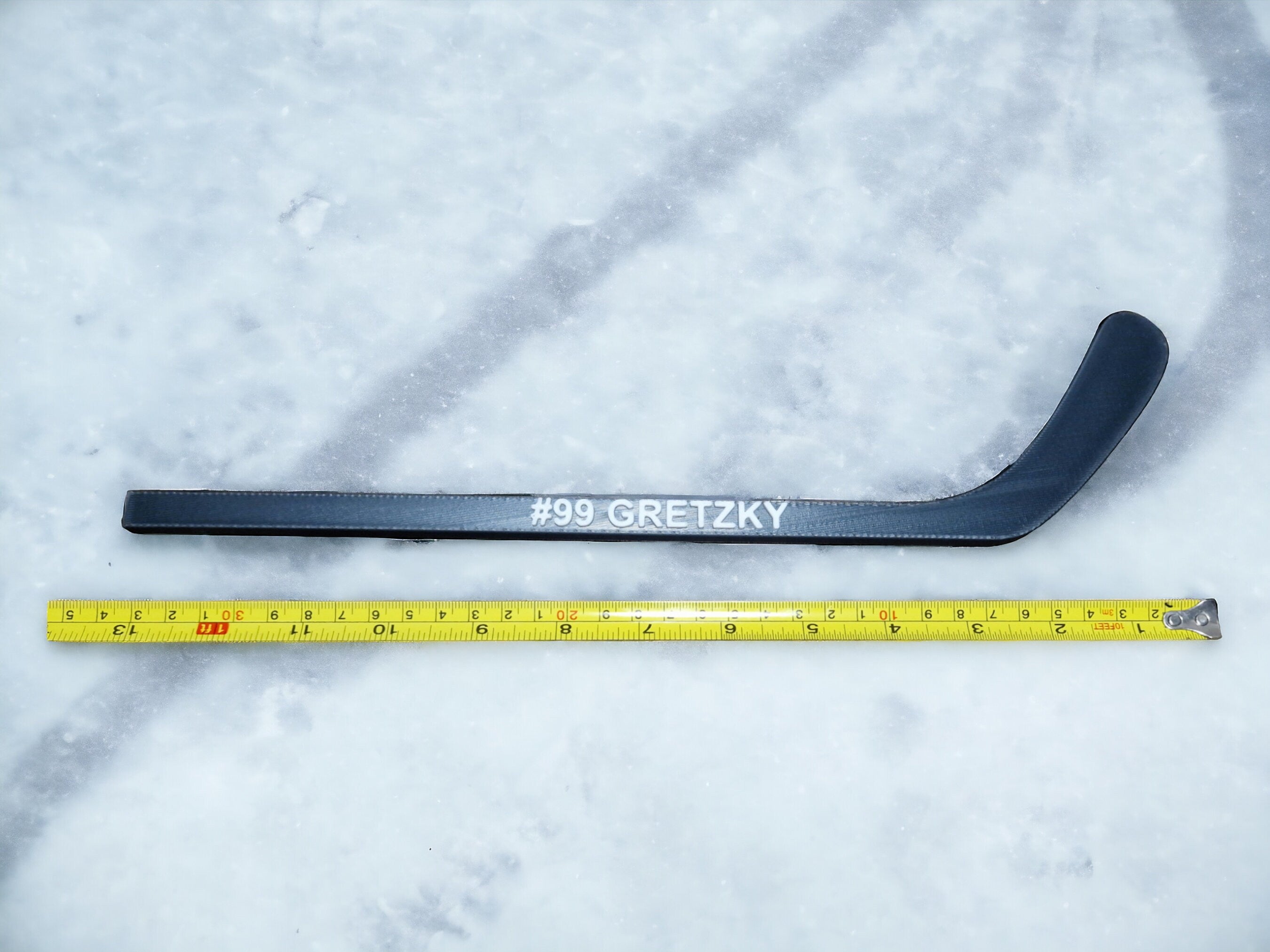 Personalized Mini Ice Hockey Stick 3D Printed with Custom Name & Number
