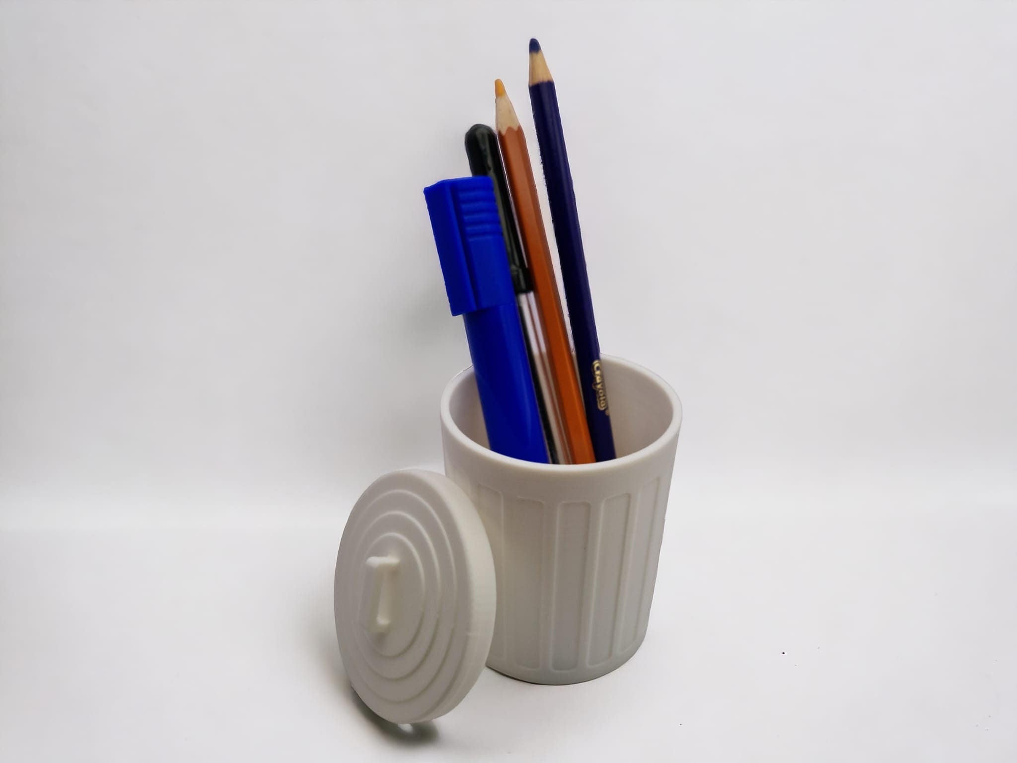 Mini Trashcan 3d printed Desk Organiser Bin customisable colours available