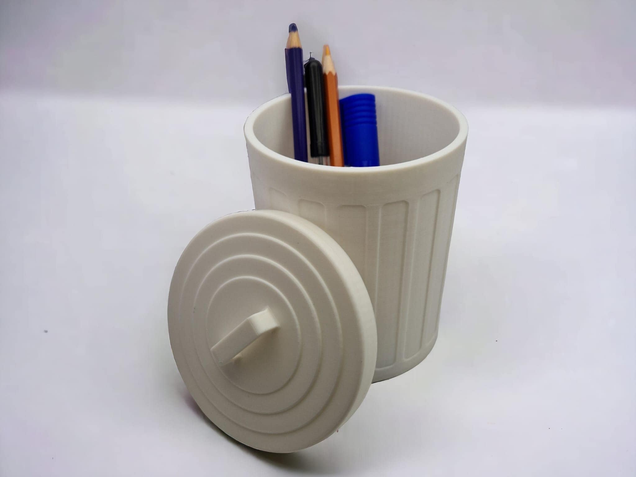 Mini Trashcan 3d printed Desk Organiser Bin customisable colours available