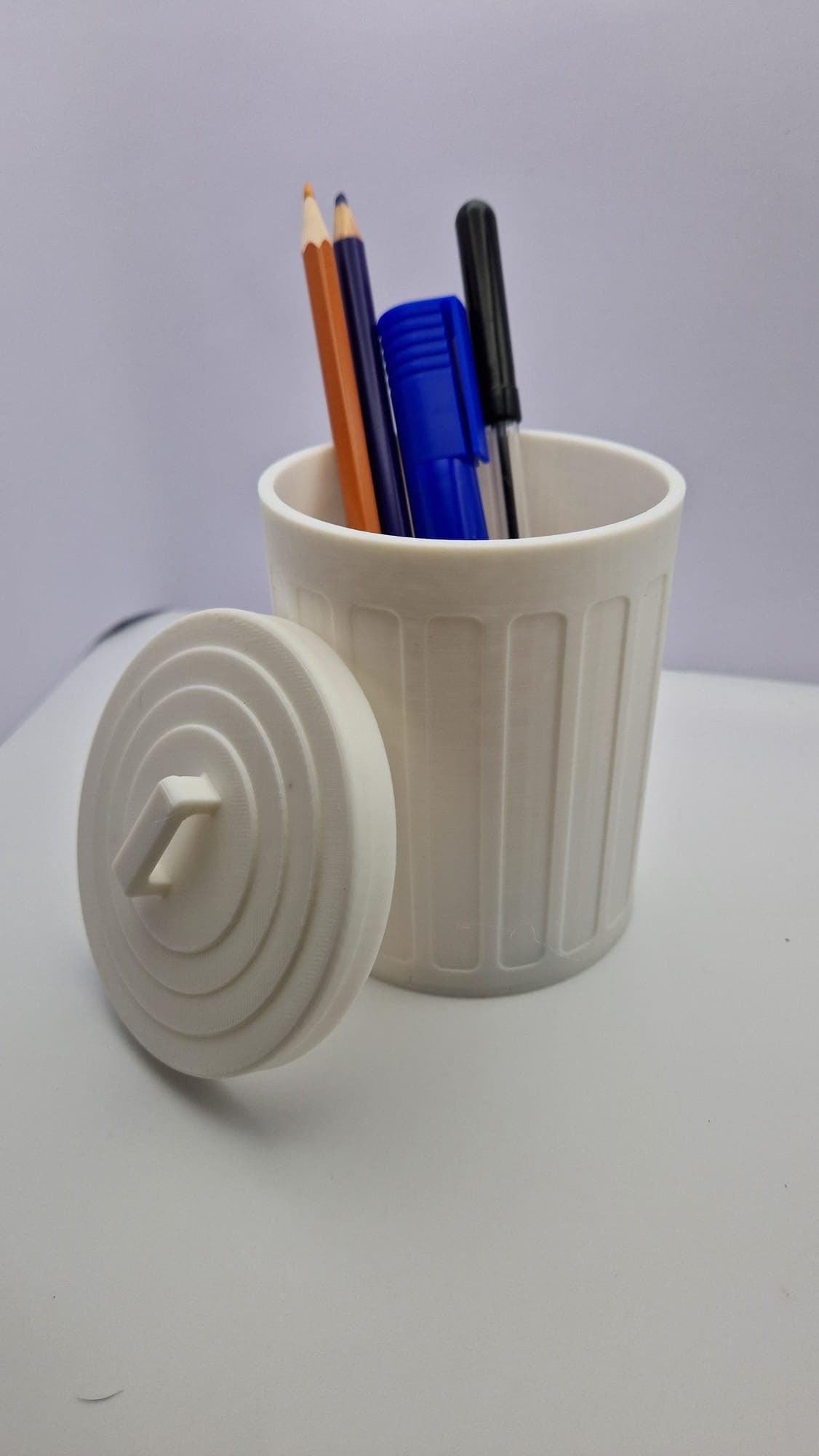 Mini Trashcan 3d printed Desk Organiser Bin customisable colours available