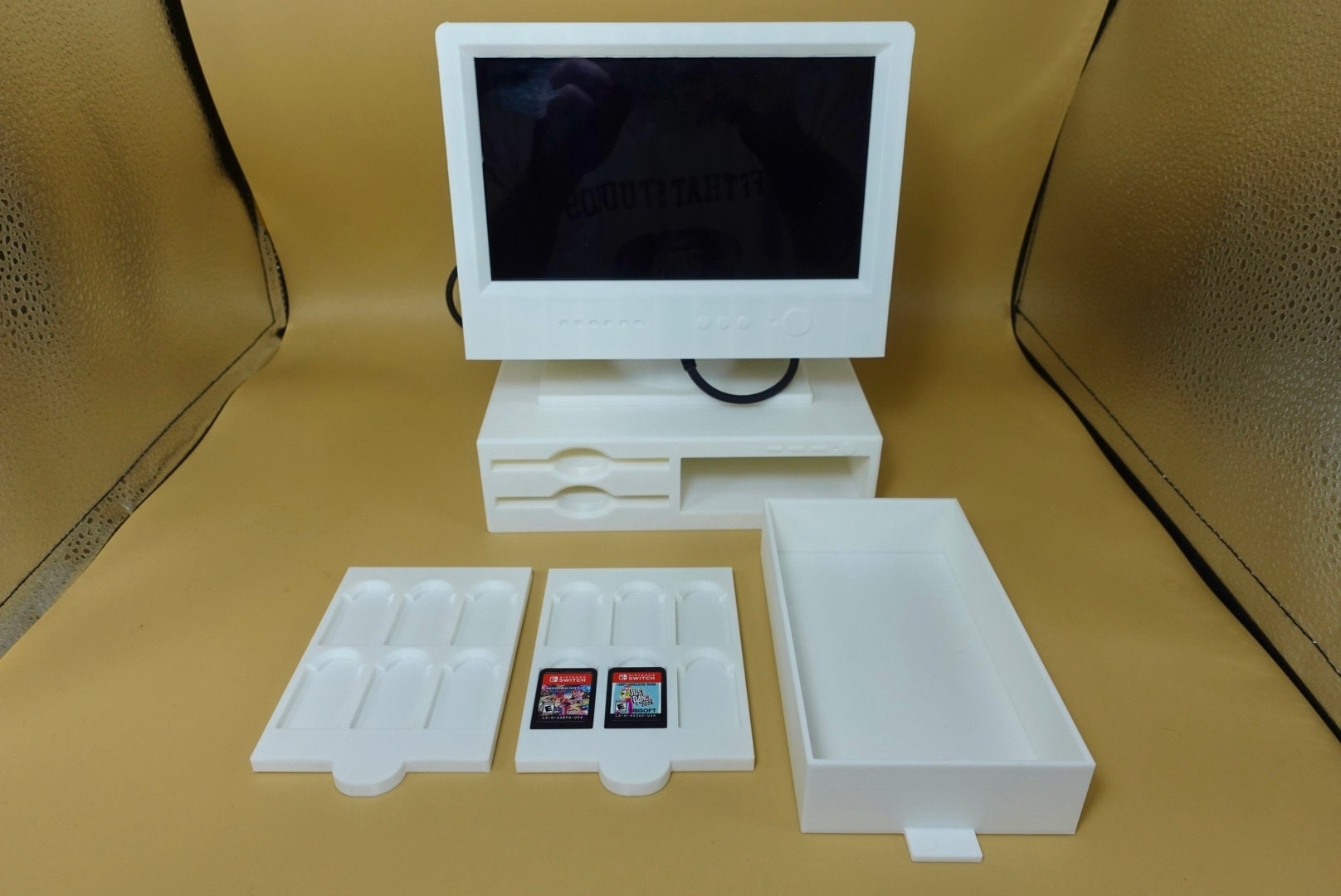Retro Computer Nintendo Switch Stand - Vintage Gaming Display for Original & OLED Models - Great Gift for Gamers