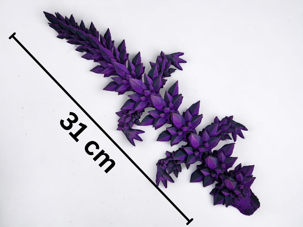 Articulated Spiky Dragon: 3D Printed Fidget Toy, Dual Colour