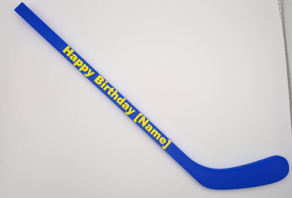 Personalized Mini Ice Hockey Stick 3D Printed with Custom Name & Number