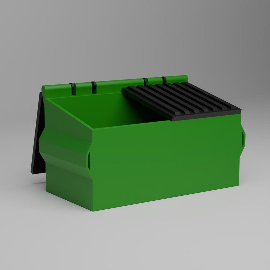 Mini Desktop Dumpster Organiser - Fun 3D Printed Trashcan for Office Desk Decor