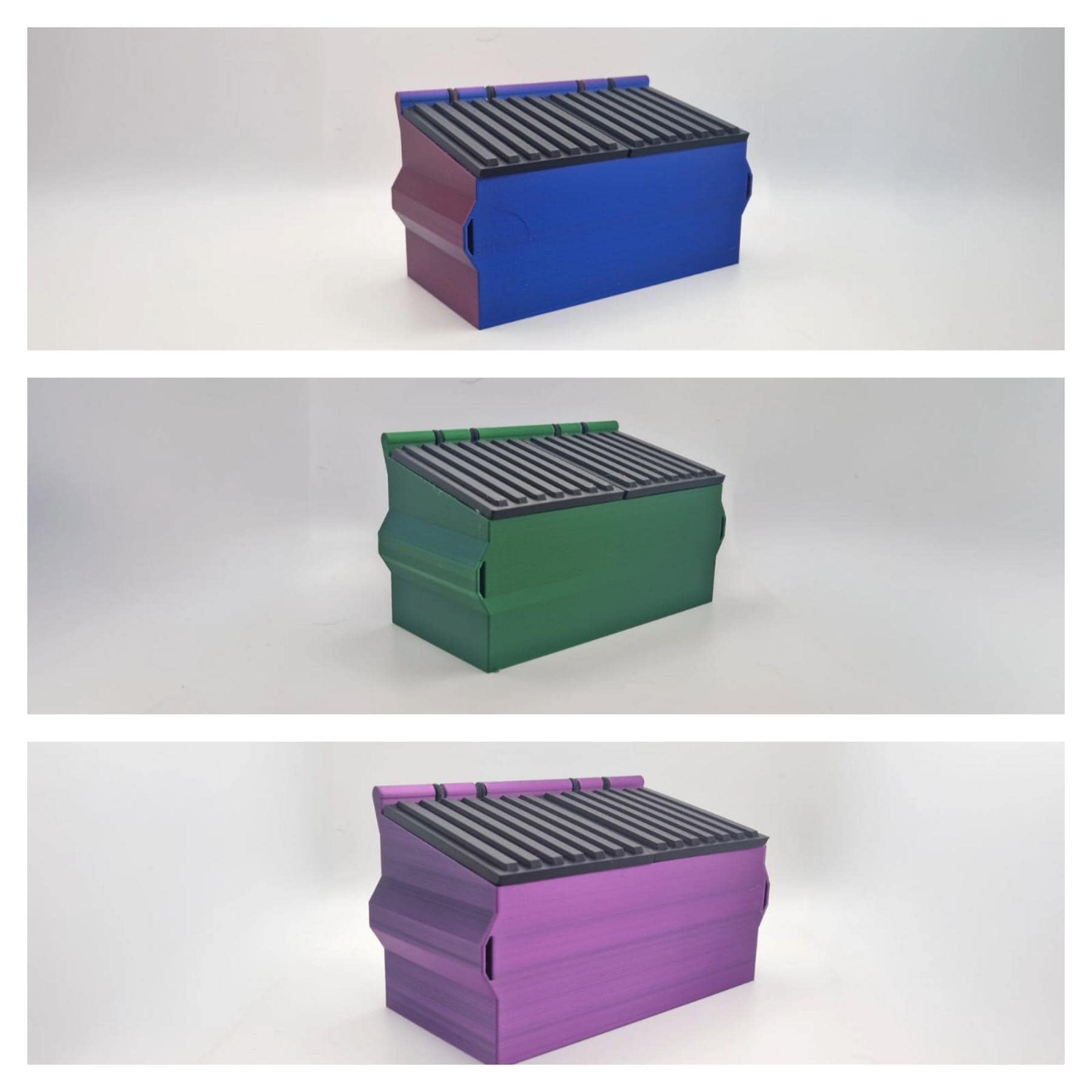 Mini Desktop Dumpster Organiser - Fun 3D Printed Trashcan for Office Desk Decor