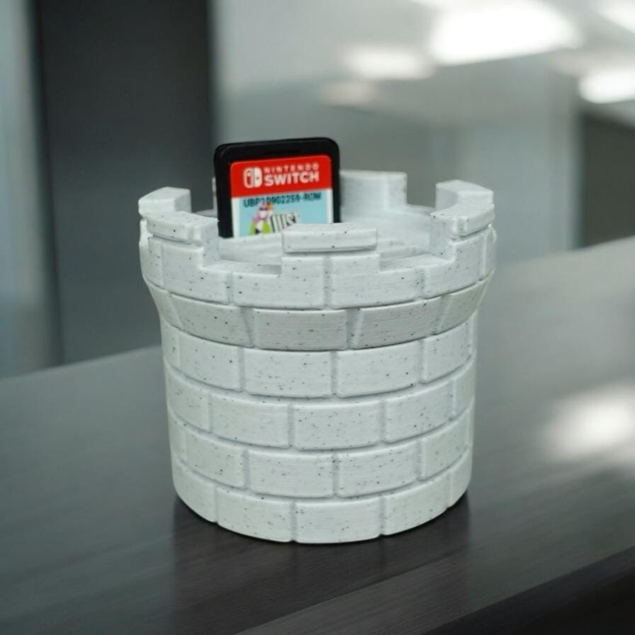 Castle Turret Switch Game Holder: 3D Printed Organizer for Gamers
