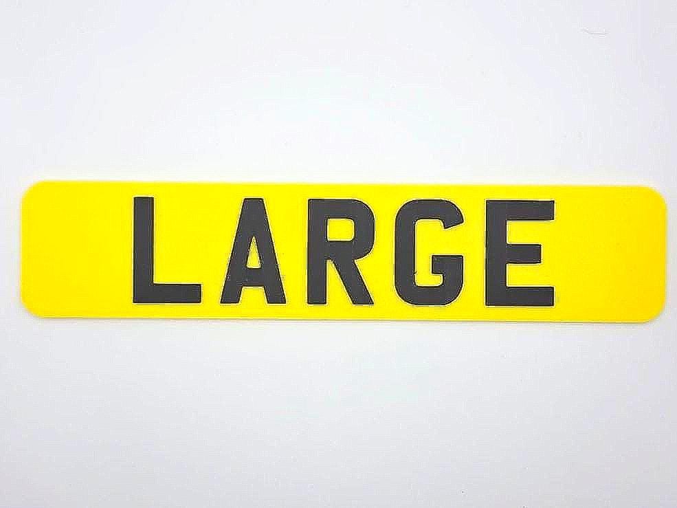 Personalised Mini License Plate – Custom UK Style, Larger Size Options Available