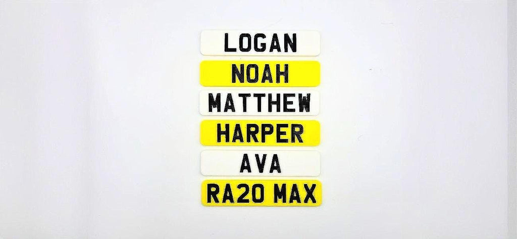Personalised Mini License Plate – Custom UK Style, Larger Size Options Available