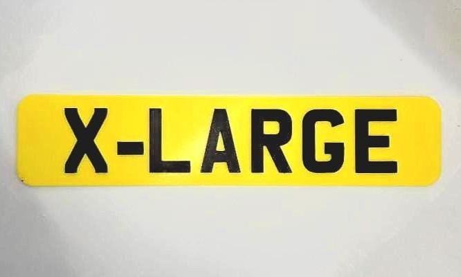 Personalised Mini License Plate – Custom UK Style, Larger Size Options Available