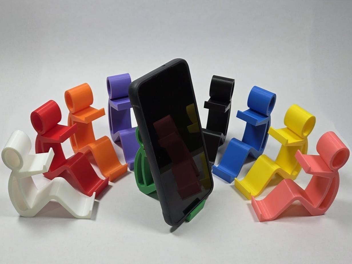 Stick man phone holder - Stocking stuffer christmas gift
