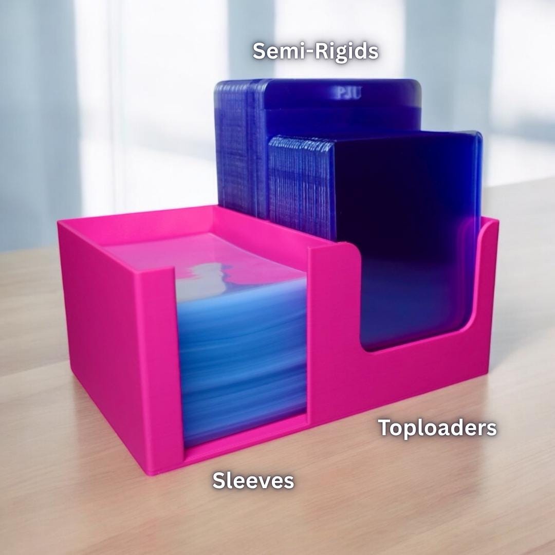 TCG Card Organiser - Organiser for Toploaders, Penny Sleeves & Semi-Rigid Holders