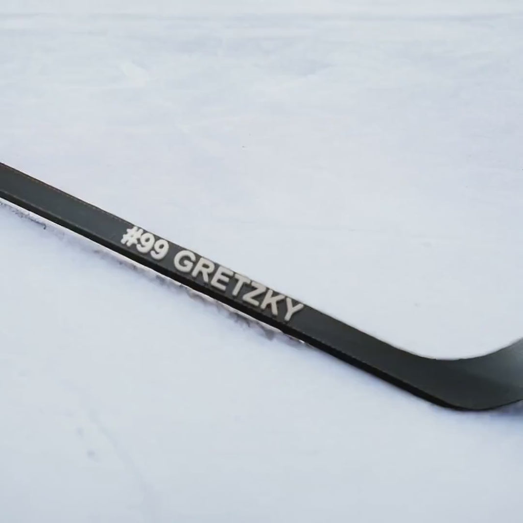 Personalized Mini Ice Hockey Stick 3D Printed with Custom Name & Number