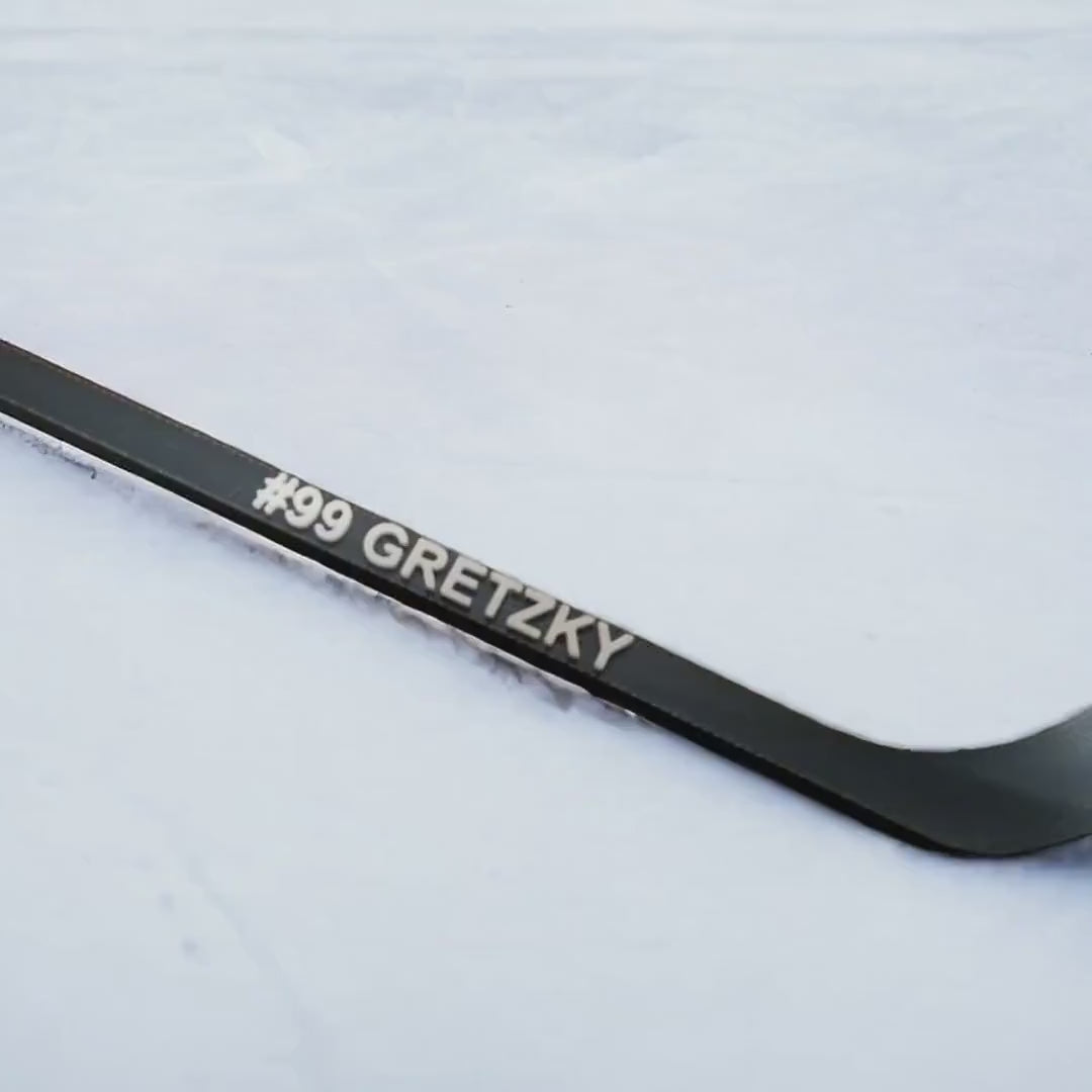 Personalized Mini Ice Hockey Stick 3D Printed with Custom Name & Number